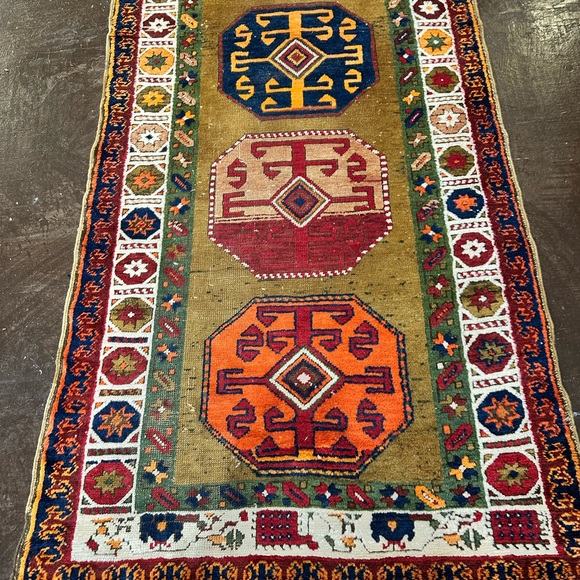 Colorful Geometric Patterned Runner Rug - Picture 2 of 5